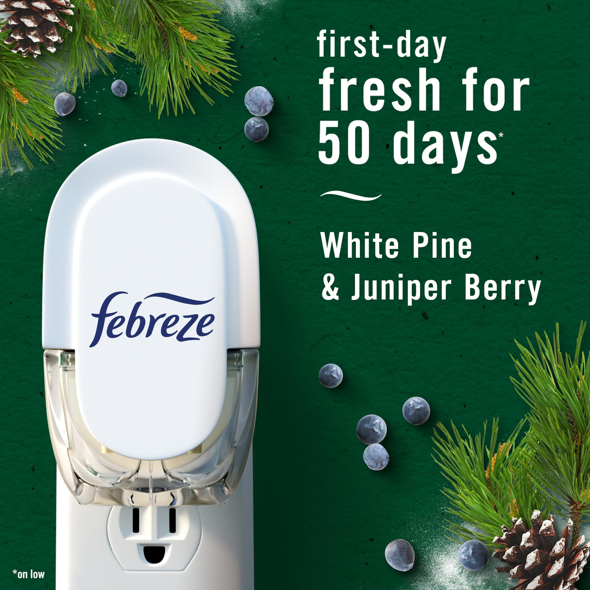 Febreze Plug In Air Freshener, Odor-Fighting Scented Oil Refill, Holiday Mix, 3 Refill