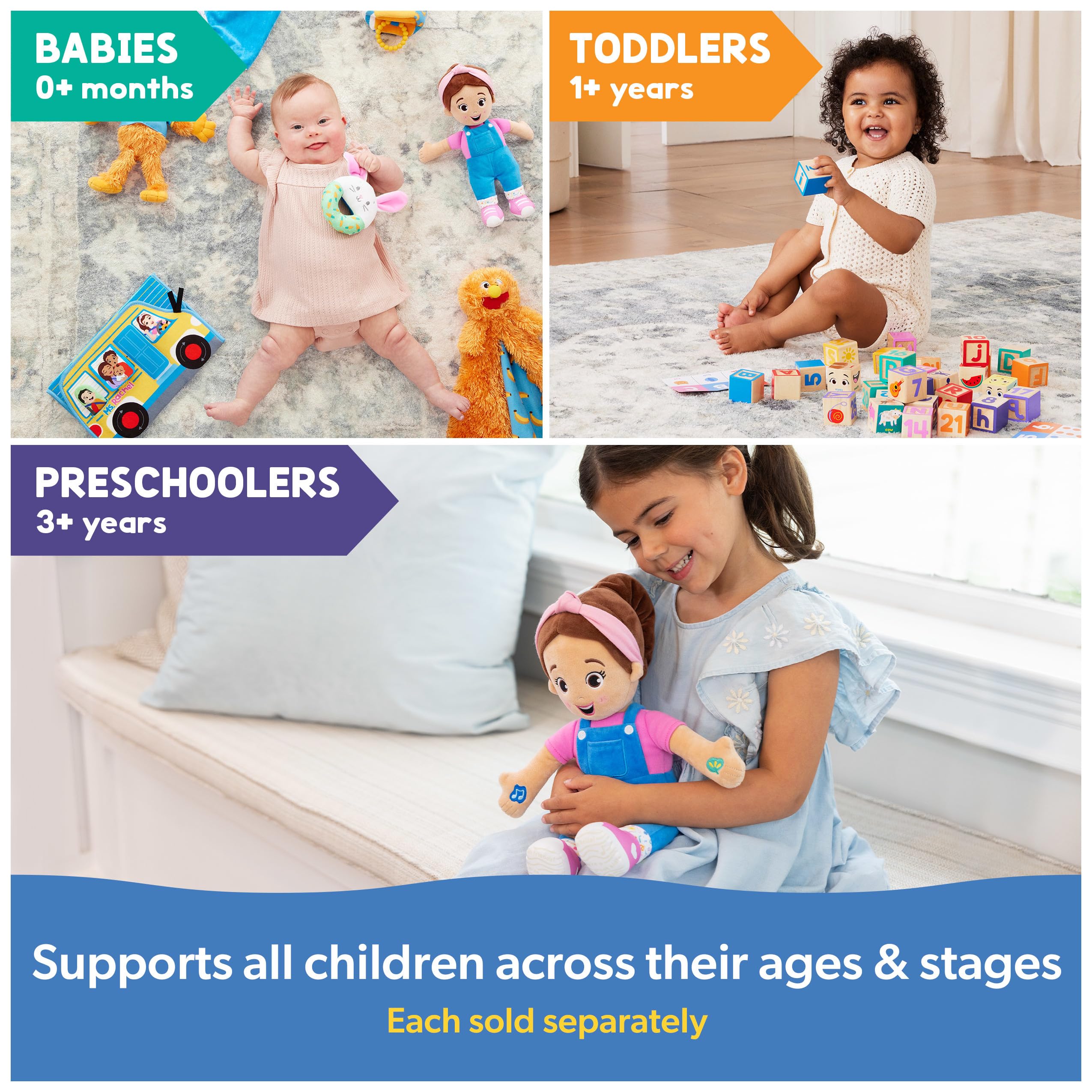 Ms. Rachel Speak & Sing Doll 16” Tall Interactive Toy with 4 Songs & 16+ Phrases, Toddler Toys for Girls & Boys Ages 6 Months to 3+ Years