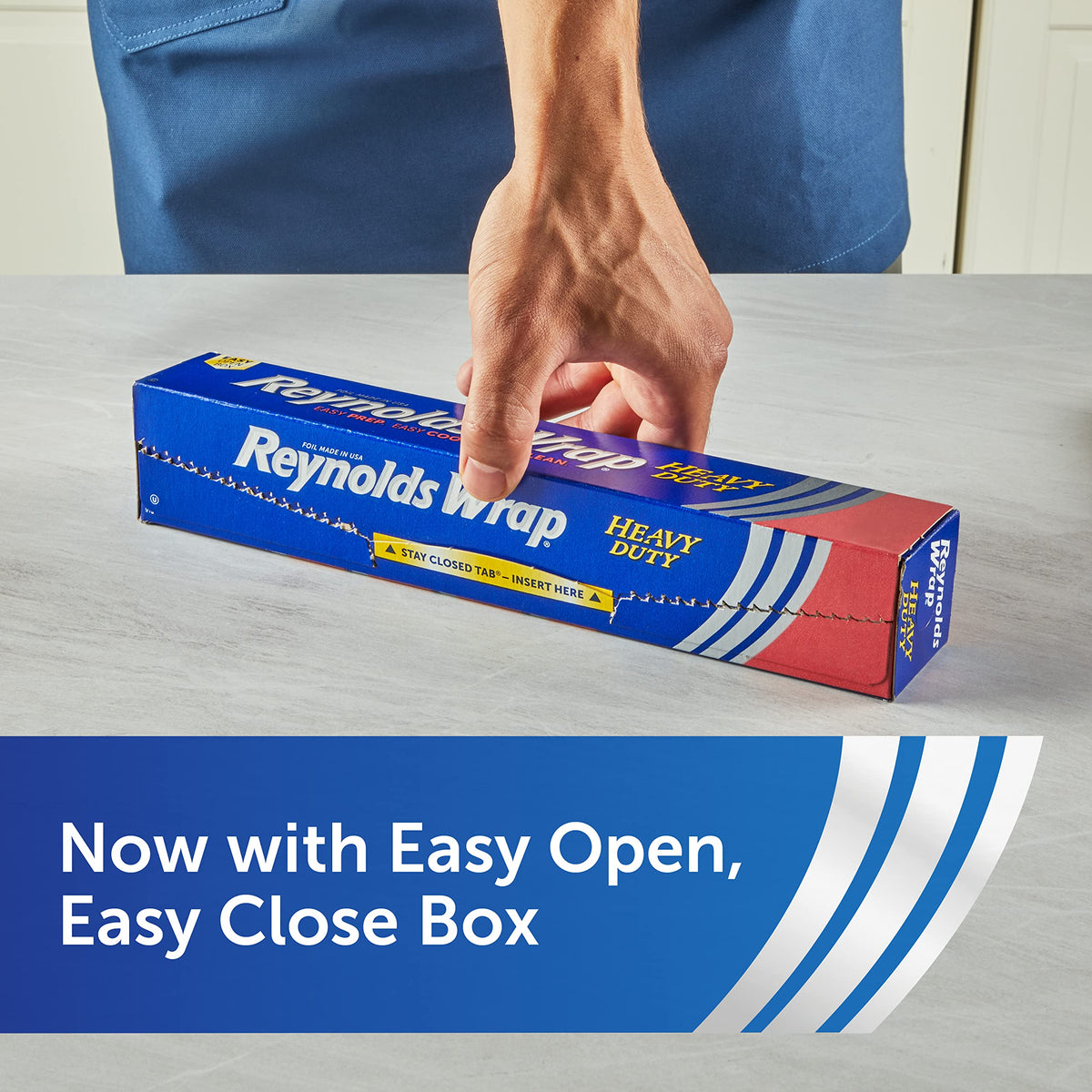 Reynolds Wrap Heavy Duty Aluminum Foil Roll, Thick Heavy Duty Foil for Added Strength and Durability, Secure Easy Open and Close Tab, 12 Inches Wide, 130 Sq. Ft.