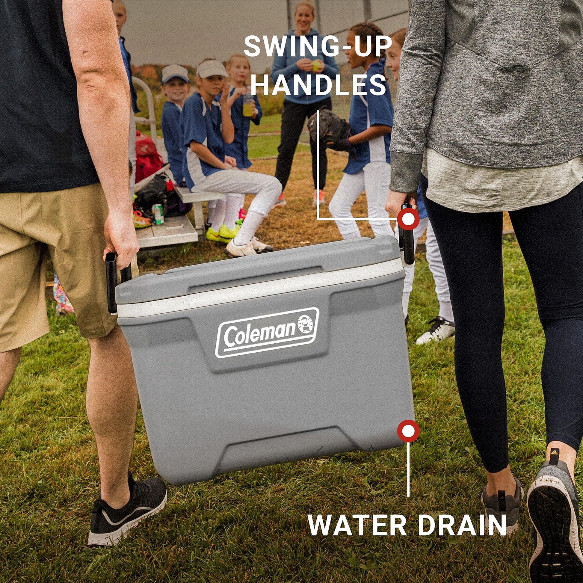 Coleman Classic Series Insulated Portable Cooler, Leak-Resistant Outdoor Hard Cooler Keeps Ice up to 5 Days, 52/70/120/150 Quart