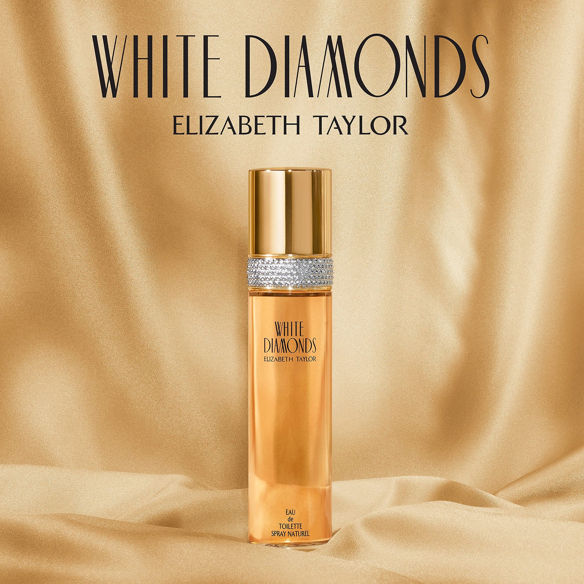 Body Powder for Women by Elizabeth Taylor, White Diamonds, Fragrance with Body Puff, 2.6 Oz