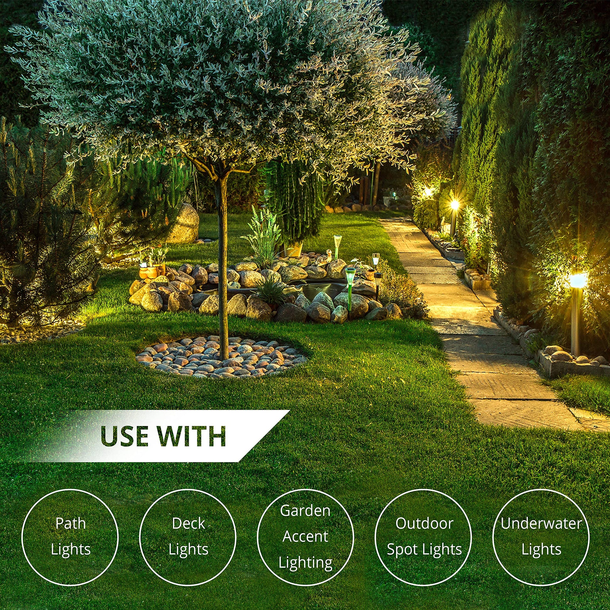 Wirefy 14/2 Low Voltage Landscape Lighting Wire - 14-Gauge 2-Conductor 100 Feet, Copper ,Black